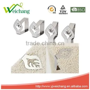WCTS03M 4pcs Leaf Stainless Steel Table Cloth Clips Table Cover Holder Party Picnic Clamps thumbnail-2