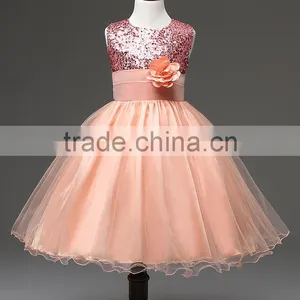 3-12yrs Summer Christmas Cute Flower Girls Dress Sequined Mesh Girl Clothing Sleeveless Princess Dresses Girl Costume Kids Girls thumbnail-2