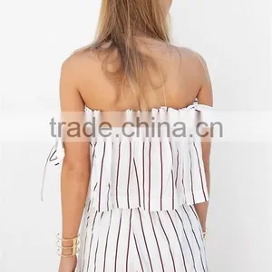 2017 Fashion Printing off Shoulder Top With Women Short New Design Ladies Suit thumbnail-5