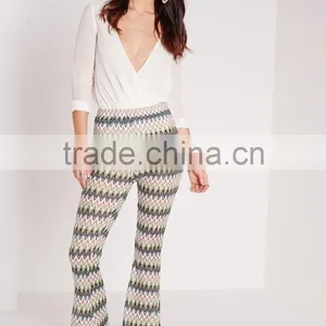 Bangkok Style Lady Wave Effect Skinny Flare Pants OEM Service thumbnail-2
