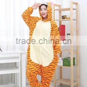 Flannel Cartoon Adult Animal Jumpsuit Animal Pajamas Jumpsuit Jump Tiger Design thumbnail-1