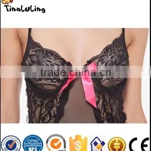 2017 Wholesale Sexy Lingerie Valentine Gift See Through Sexy Nighty Babydoll thumbnail-4