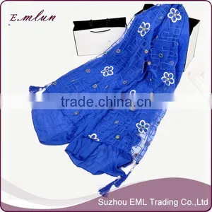 Wholesale Hot Design Lady Print Double Lace Scarf thumbnail-2
