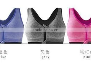 Seamless Sports Bras With Zipper Wireless Running Vest Shockproof Breathable Yoga Bra thumbnail-3