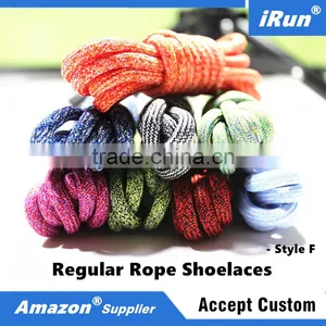 Customized Regular Mottle Pattern Yeezy Round Laces for Hikers - Round Pattern Fitness Shoes Shoelaces Strings - 8 Colors thumbnail-1