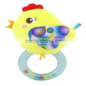 Colourful Circle Baby Plastic Ring Rattle Insert Teether Toy For Gift thumbnail-3