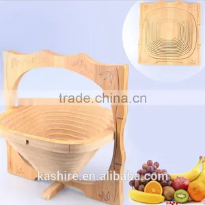 Wooden Creative Folding Fruit Basket in a Variety of Styles thumbnail-1