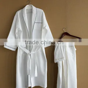 Wholesale Factory Cheap Hotel 100 Cotton Waffle Bathrobe thumbnail-1