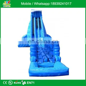 Inflatable Water Slide 42ft Bule Crush 2 Lane Run N Splash Combo thumbnail-1