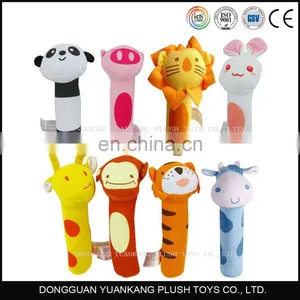 Custom Plush Funny Animal Baby Hand Rattle Stuffed Toy thumbnail-1