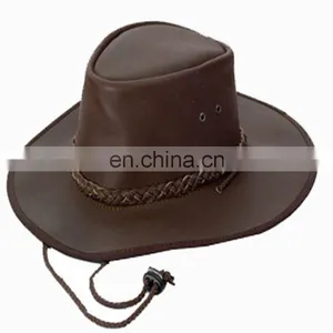 HMB-906F LEATHER WESTERN HATS COWBOY HAT WHOLESALE CAPS ANY COLORS thumbnail-1
