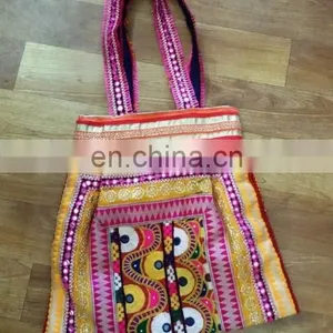 Good Design Cotton Hand Made Customized Shoulder Handcrafted Bag Factory For Ladies Purse thumbnail-1