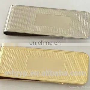 Arts and Crafts Stainless Steel Custom Plated Gold Money Clip thumbnail-6