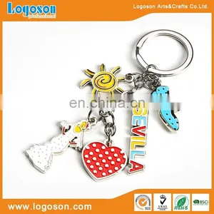 Custom Effier Tower Heart Pendant Paris Metal Keychain Pendants thumbnail-1