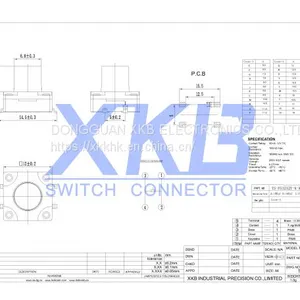 Customized Patch Type Waterproof 12*12 Stroke 0.35 Height Tact Switch thumbnail-2