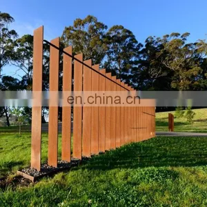 Corten Steel Fence Hot Rolled Weathering Steel Wall thumbnail-5