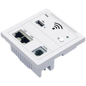 300M in Wall AP for Smart Hotel Embedded Access Point Wi-Fi Wireless POE Supported Wireless Router Repeater With Two Lan RJ45 RJ11 thumbnail-1