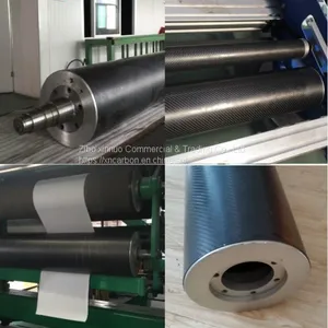 140mm 5.51 Inch Outer Diameter Low Intertia Carbon Fiber Shaft for Guide Roller thumbnail-1