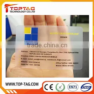 Competitive Price High Quality Transparent Card Plastic Business Cards Free Sample thumbnail-1