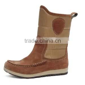 Wiley Herringbone Nylon and Suede Upper Furry Lining Moccasin Boots thumbnail-2