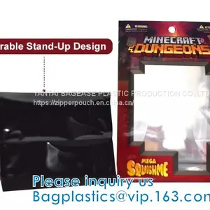 Slider Pouch Bags, Flat Bottom, Square Bottom, Round Bottom, Zip Top, Slider Top, Toy Packaging thumbnail-4