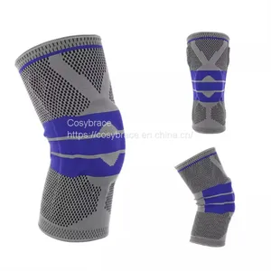 Factory Price Sports Safety Breathable Knee Support Belt Wrap Elastic Anti-slip Knee Brace thumbnail-2