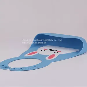 Food Grade Silica Gel Baby Product Bibs Soft Waterproof Easy Clean Silicone Bibs Silicone Baby Bib thumbnail-5