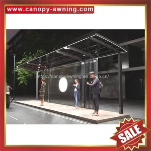 Outdoor Alu Aluminum Aluminium pc Polycarbonate Bus Shelter Canopy Awning thumbnail-1
