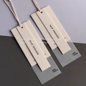 Luxury Recycled Garment Labels Embossed Custom Printing Hang Tag Special Cardboard Brand Name Hangtags For Clothing Own Logo thumbnail-1
