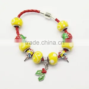 DIY Bead Teen Imitation Leather Bracelet With Egg Beads thumbnail-4