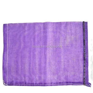 High Quality 50cm*80cm Plastic Vegetables and Fruits PP Mesh Bag Tubular Onions Drawstring With Custom Logo thumbnail-3