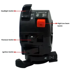 Motorcycle Low and High Beam Light Switch Ignition Switch Assembly for Motorcycle thumbnail-5