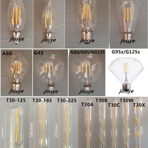 T300 8Watts Dimmer LED Light Bulbs Glass Clear LED Filament Bulbs thumbnail-5
