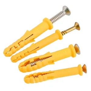 Heavy Duty Wall Plugs for Drywall PA66 Nylon Ribbed Design Factory Direct Wholesale Price thumbnail-1