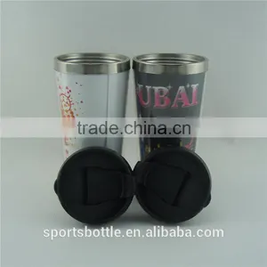 Fashion Design Double Wall Steal Inner PS Outer Travel Mug With Paper Insert thumbnail-3