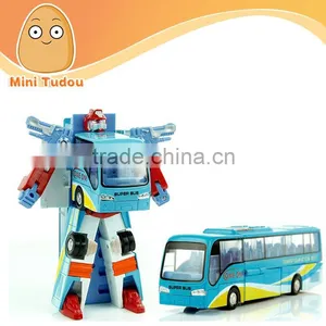 New 2014 Edition Genuine 24cm Transformation Robots Action Figures Classic Toys For Boy's Gifts Robot Change Into Bus thumbnail-1