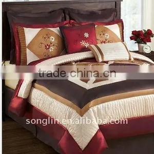 7Pcs Taffeta Patchwork Comforter Set thumbnail-1