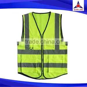 Reflective Vest With Pockets High Visibility Safety Vest Road Safety Vest thumbnail-2