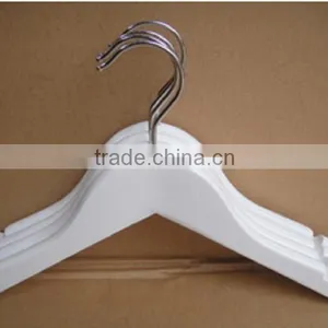 Non-slip White Children Wooden Hangers thumbnail-1