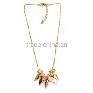 Women's Accessories Geometry Rhinestone Pendant Statement Necklace 2016 thumbnail-1