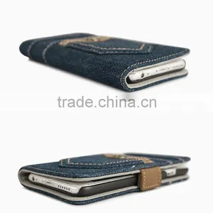 Denim Jean Mobile Phone Case With Card Slots for IPhone 6 thumbnail-4