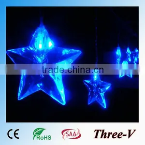 20LEDs 4*0.15M CE ROHS SAA Approved Falling Star Led Christmas Lights Decoration Window Stars/butterfly/heart/horse/snowflake thumbnail-2
