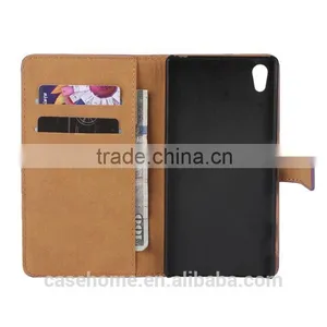 New Coming Fashion Design Beltloop Flip Magnetic Wallet Stand Leather Cases for Sony c5 Ultra , for Sony E5553 thumbnail-2