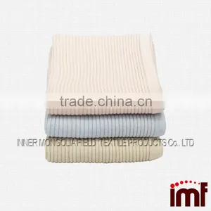 Luxurious Fine Cashmere Rib Knit China Blanket thumbnail-1