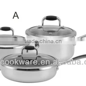 Professional 6pcs Stainless Steel Korea Cookware Set With Colorful Silicone Handle thumbnail-1