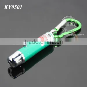 3 in 1 Mini LED Flashlight Torch Lamp Aluminum Carabiner Keyring Personality UV Money Detector Electric LED Light Keychain thumbnail-4