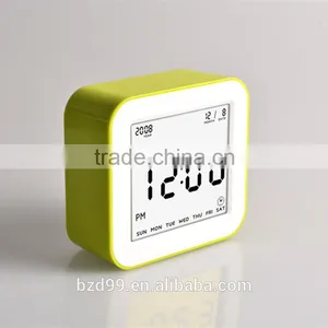New Design Promotional Smart Digital Rotation Control Functions Auto ISO Night Light Bedside Electric Desk Calendar Clock thumbnail-3