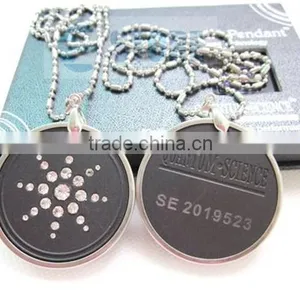 Wholesale Japanese Quantum Pendant Lava Stones Pendant Scalar Energy Pendant With Stainless Steel Circle thumbnail-5