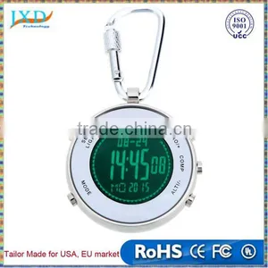 Hiking Climbing Military Compass Watch For Men Women Digital Pocket Watch With Carabiner Hook Altimeter Barometer Relogio thumbnail-1
