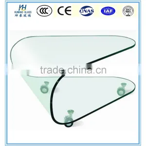 Manufacturers Custom Processing All Kinds of Furniture Glass Curved Glass Table Panel thumbnail-3